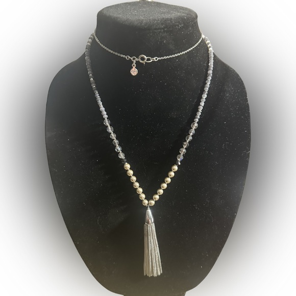 LOFT Jewelry - Beautiful Loft beaded necklace with silver tassel.